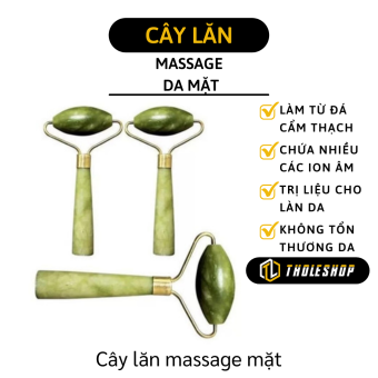 Con lăn cẩm thạch 1 đầu lăn - Con lăn massage mặt bằng đá cẩm thạch - Con lăn massage mặt đá cẩm thạch - Con lăn massge da mặt