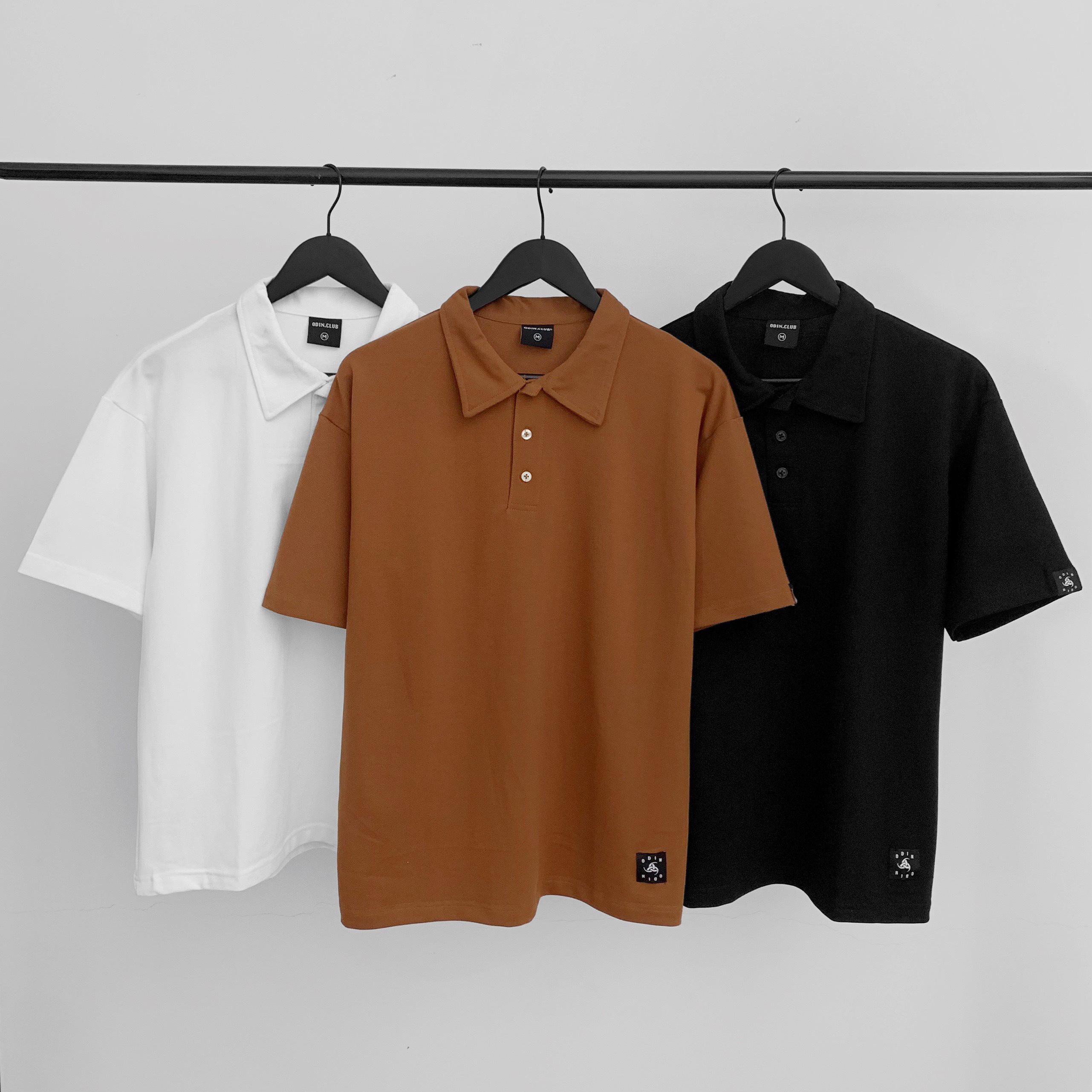 Áo Polo trơn ODIN, Basic Tee phông trơn nam nữ tay lỡ oversize form rộng, ODIN
