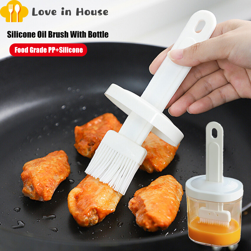 Chổi Quét Dầu Silicon Kèm Chai Lọ Đựng Dầu Nhỏ Dụng Cụ Làm Bánh Kếp Nhà Bếp Gia Dụng Nhiệt Độ Cao Ch