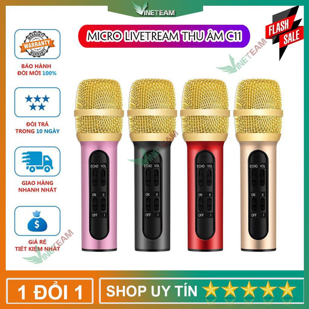 Micro c11 thu âm live stream loại cao cấp kèm tai phone- micro c11 thu âm live stream loại cao cấp-âm thanh hay vượt trội – hát cực đã- micro c11 cho chất lượng âm thanh tốt-míc hát livetream gía rẻ, bảo hành 12 tháng.