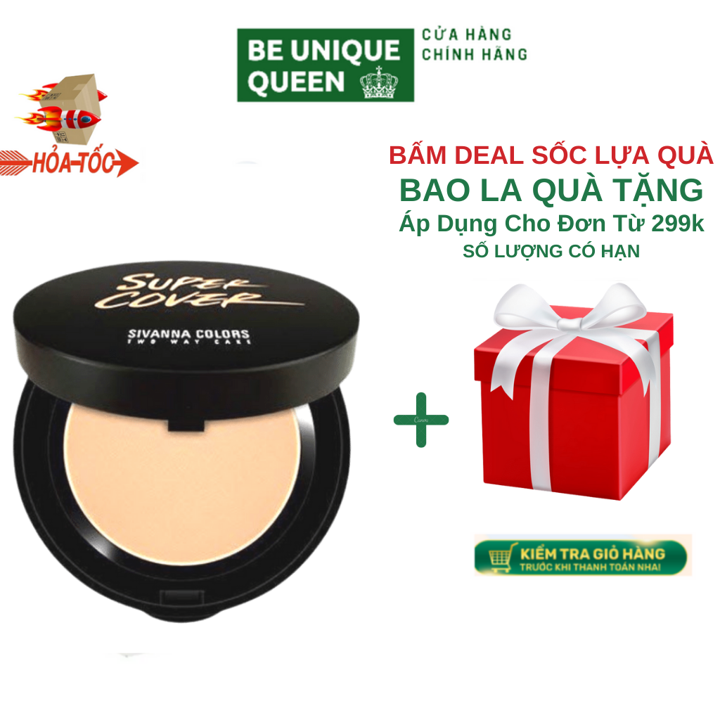 Phấn phủ kiềm dầu sivanna colors độ che phủ cực đỉnh, lâutrôi - phấn nền