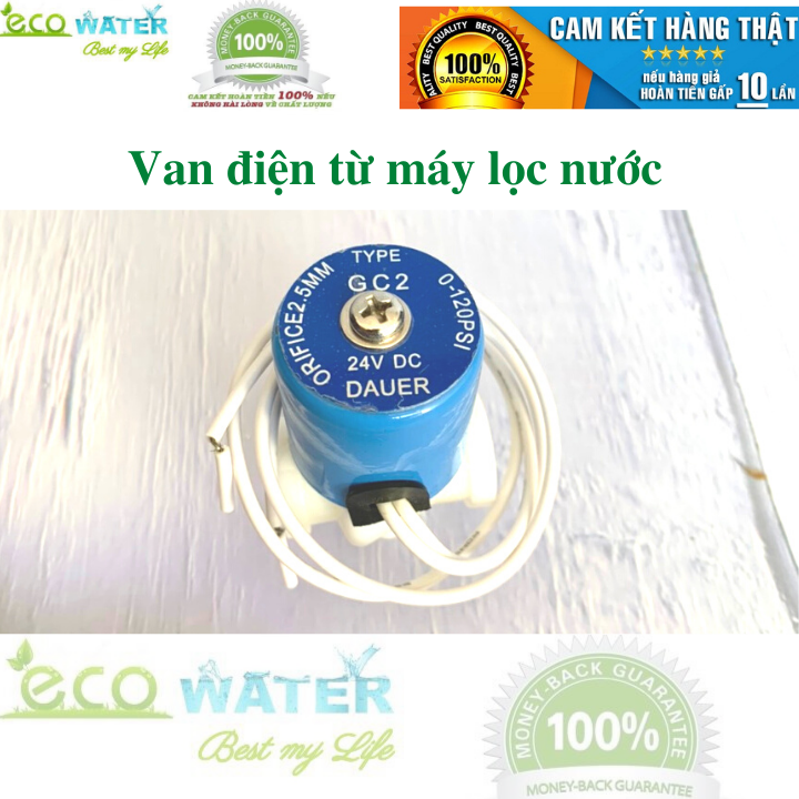 Van điẹn từ 24v máy lọc nước, van điện từ tặng kèm 2 cút thẳng free, van điện từ, Ecvt01