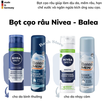 Bọt cạo râu Nivea - Balea Đức chính hãng