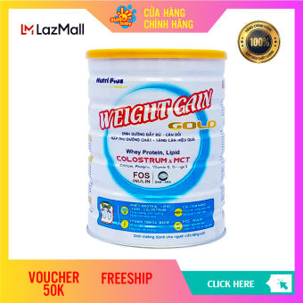 Sữa bột WEIGHT GAIN tăng cân cho người gầy NUTRI PLUS Gold 900G