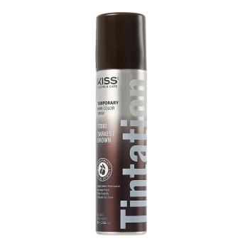 Xịt nâu đen tóc tạm thời Kiss Tintation 80gram - Hàng Mỹ
