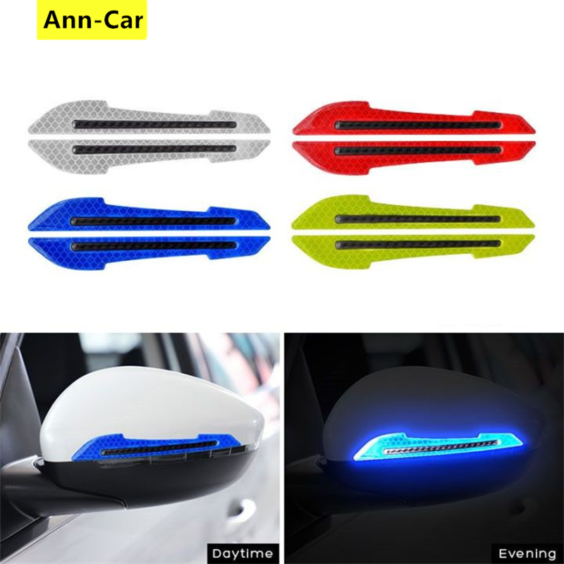 1 cặp miếng dán phản quang gương chiếu hậu xe hơi miếng dán phản quang cảnh báo an toàn dải trang trí gương chiếu hậu xe hơi