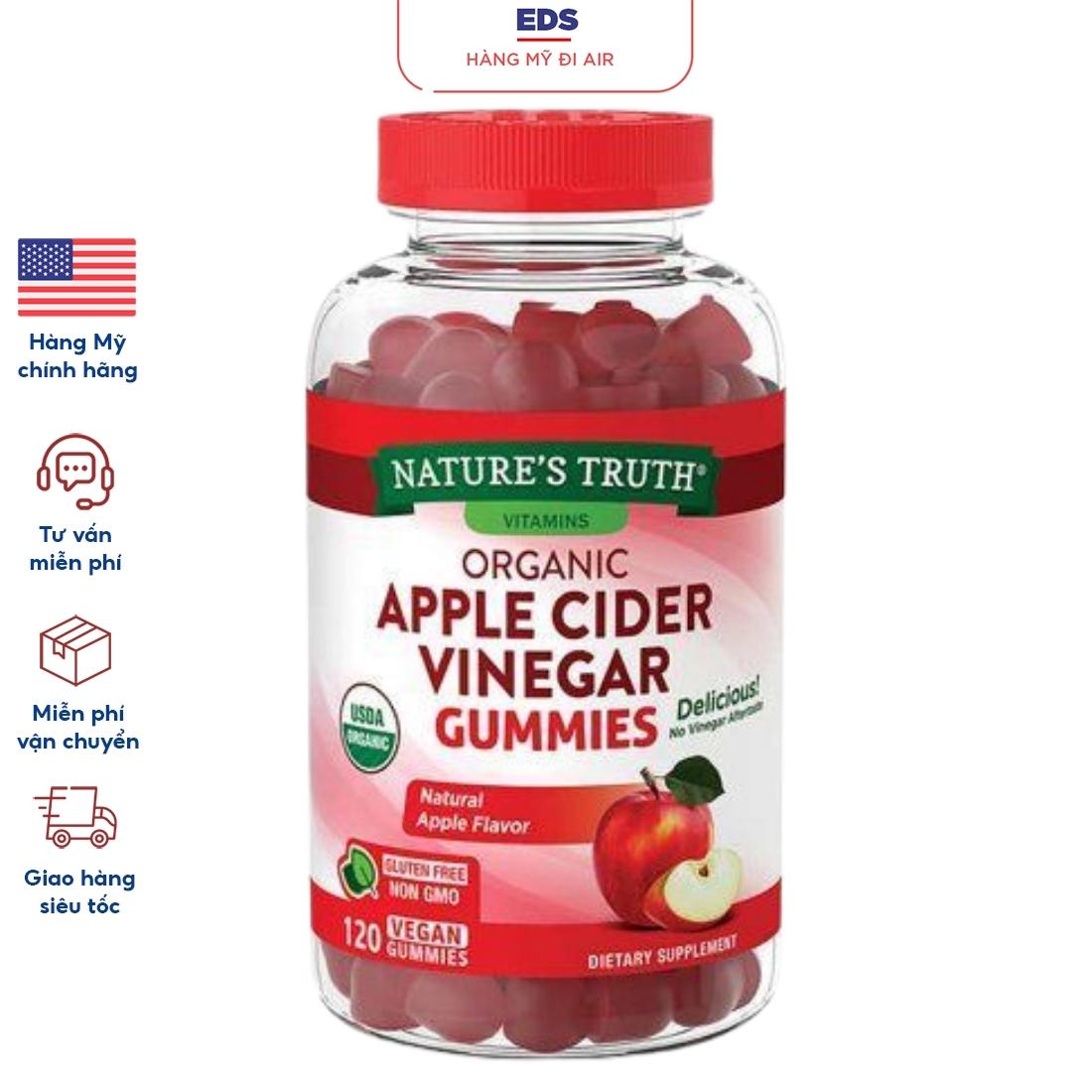 Kẹo dẻo giấm táo hỗ trợ giảm cân Nature s Truth Apple Cider Vinegar