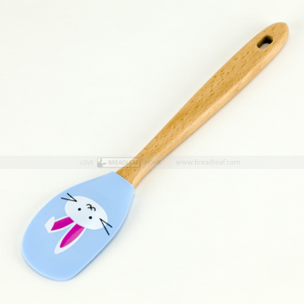 Phới Silicon Vét Bột Cán Gỗ Breadleaf - Spatula