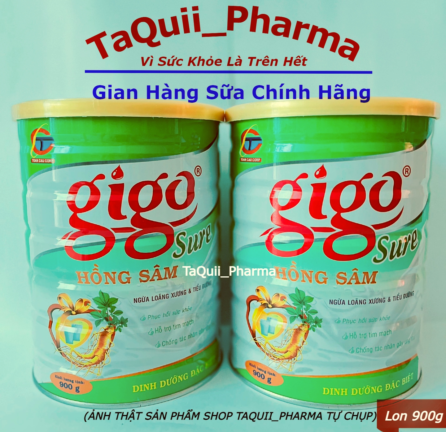 Sữa gigo sure hồng sâm 900g ngừa loãng xương và tiểu đường