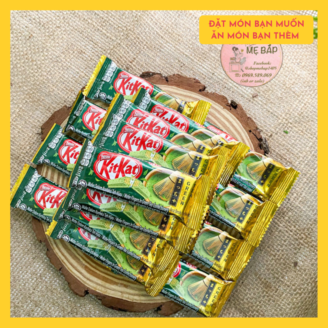 1 thanh kẹo socola kit kat trà xanh nestle nhật bản 17g - shop mẹ bắp