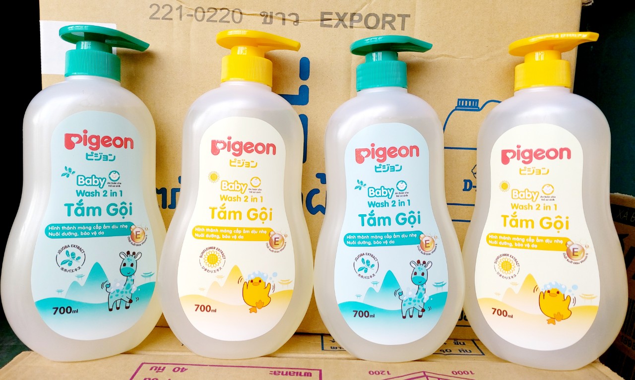 Tắm gội 2in1 em bé pigeon 700ml