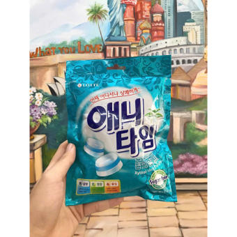 Kẹo ANYTIME Hàn Quốc bạc hà , chanh , mận đào không đường 60g (14 viên)