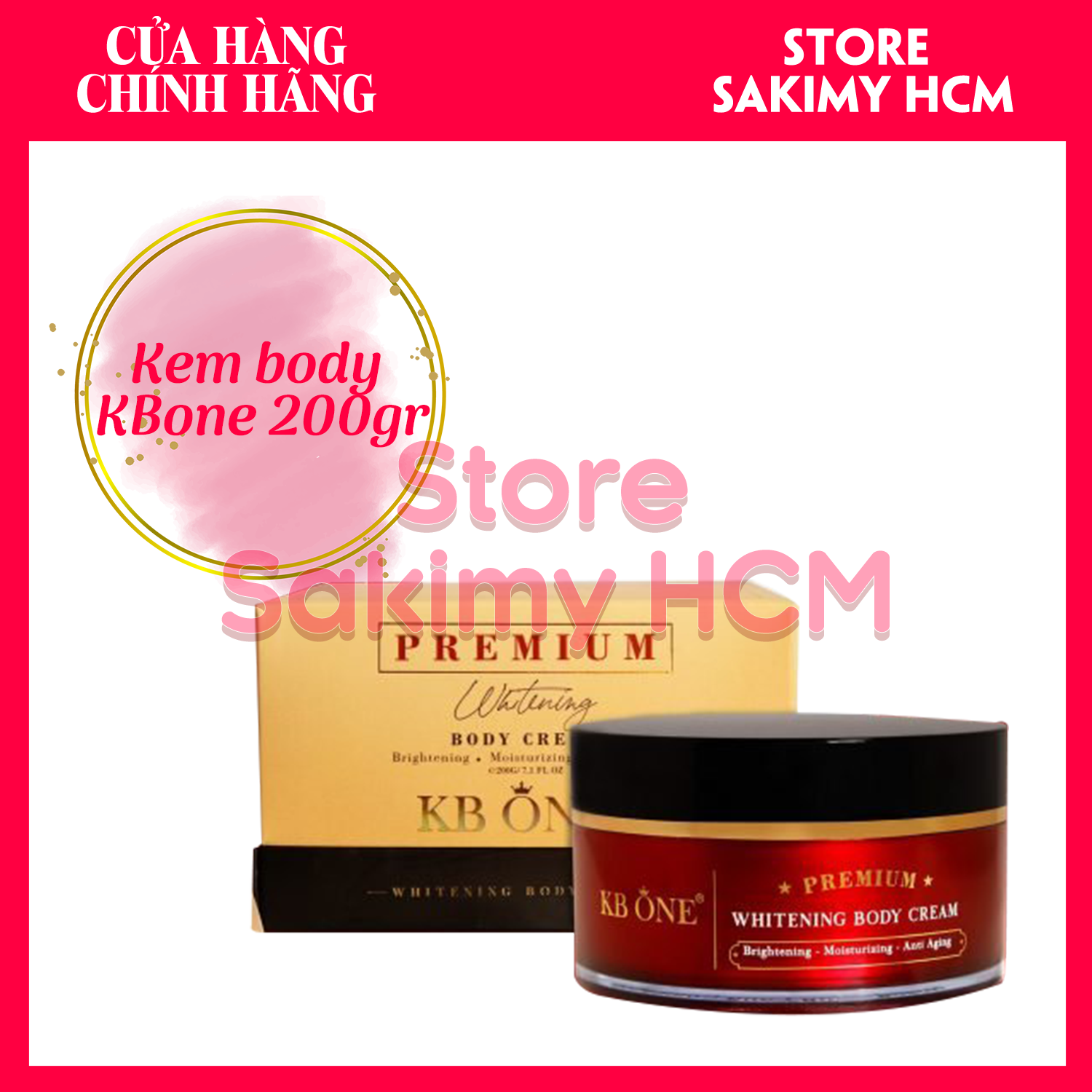 Kem dưỡng trắng da toàn thân ban ngày body KBONE 200g sữa tuyết