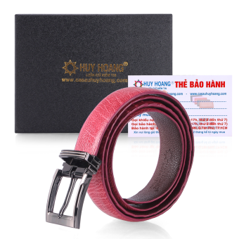 Dây thắt lưng nữ  da đà điểu màu hồng HK5406