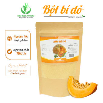 Bột bí đỏ (bí ngô) nguyên chất sấy lạnh - Tinh bột khô làm bánh, bột ăn dặm cho bé nhưng vẫn đầy đủ các chất dinh dưỡng