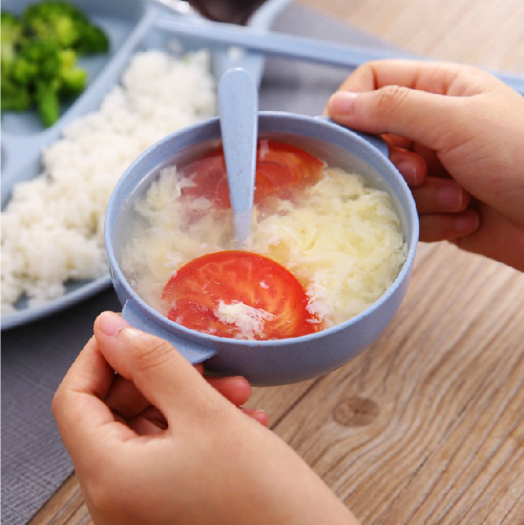 BỘ BÁT THÌA LÚA MẠCH CHO BÉ TẬP ĂN DẶM XINH XẮN TANASA