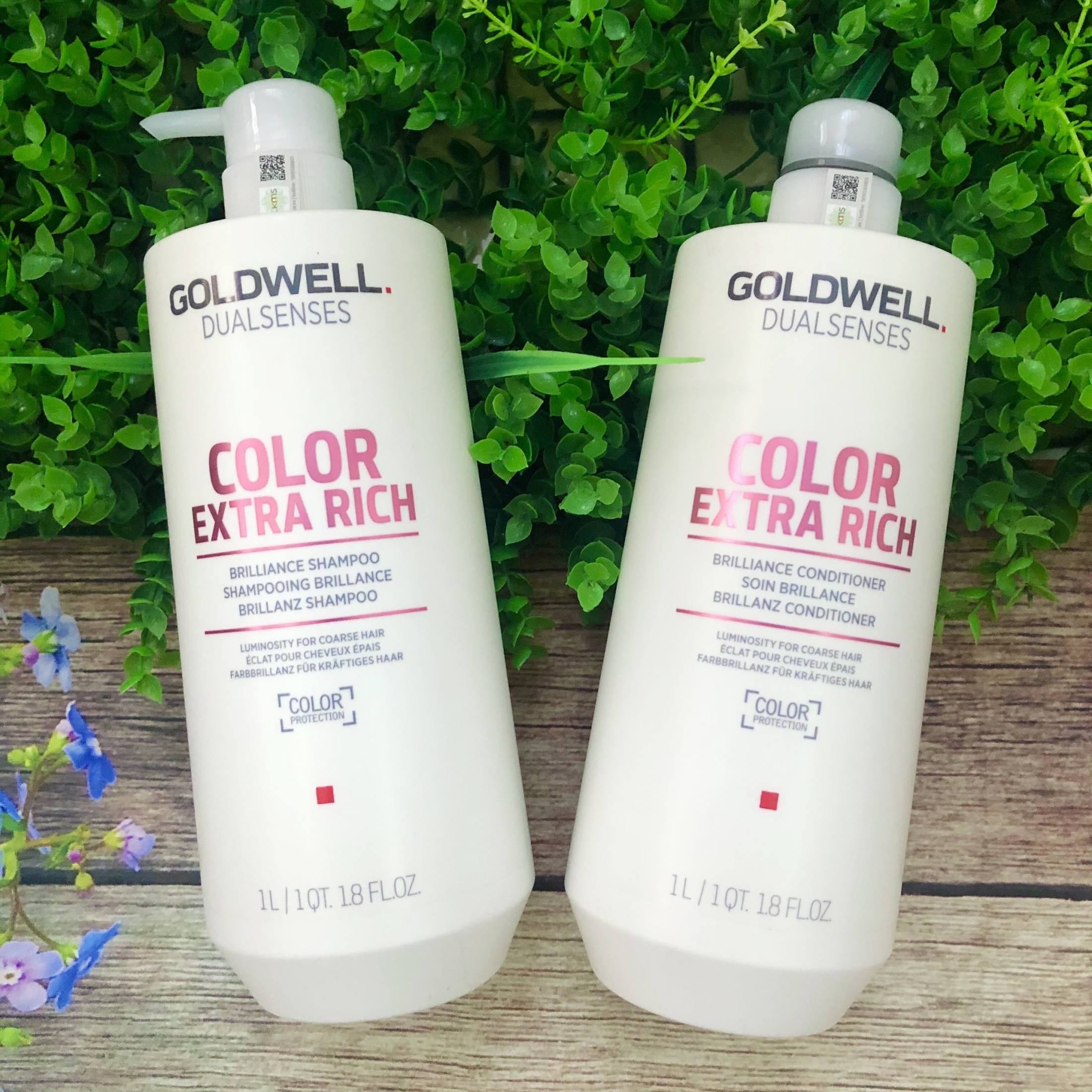 Cặp dầu gội, dầu xả giữ màu tóc nhuộm Goldwell Dualsenses Color Brilliance 1000ml