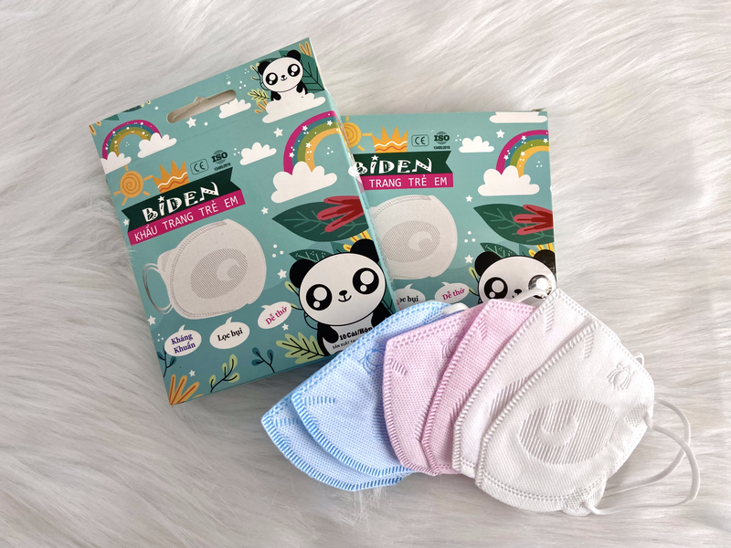 Lazpick khẩu trang cho bé hình gấu biden 10 cái