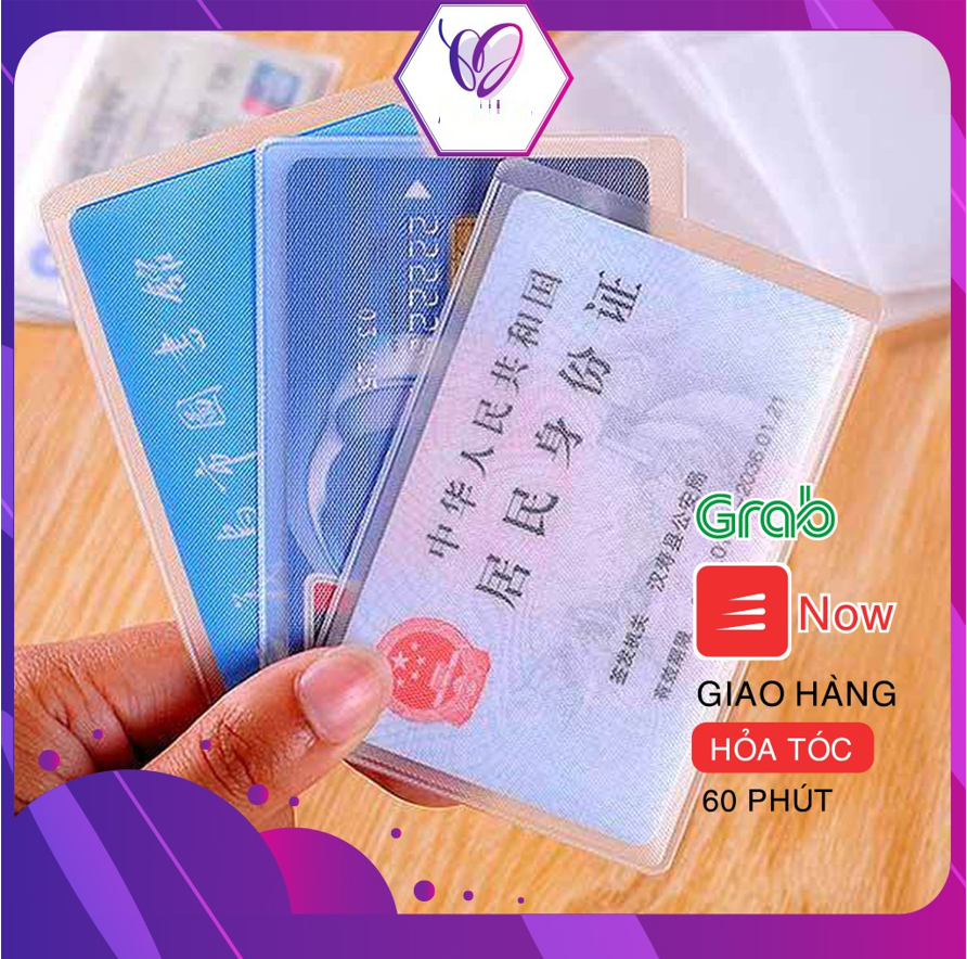 Combo 10 miếng bọc thẻ căn cước, thẻ ngân hàng atm, bằng lái xe