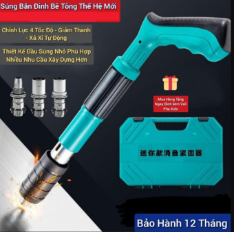 Súng bắn đinh vào tường bê tông, vào sắt thép thế hệ mới  Máy Bắn Đinh Bê Tông ( Tặng Kèm 50 Đinh ) Không Sử Dụng Điện Súng bắn ty ZNS (phiên bản đặc biệt)  Kim hỏa đặc biệt bằng đồng, BH  12 tháng