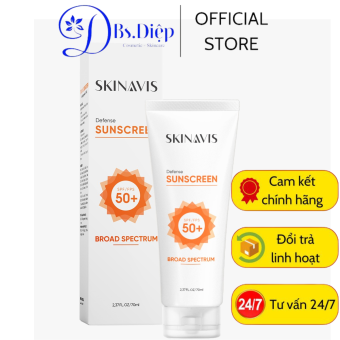 [CHỈ 10-12.10 - TẶNG KÈM QUÀ 50K SL CÓ HẠN + CHỌN VOUCHER STORE -10% ĐH 400K + VOUCHER SÀN KHI THANH TOÁN](Bsdiep khuyên dùng) kem chống nắng duy trì độ ẩm của da SKINAVIS SUNSCUREE 70ML