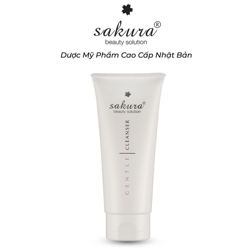 Sữa rửa mặt cho da nhạy cảm, dưỡng trắng da, giữ ẩm chính hãng sakura 100ml - sakura gentle cleanser