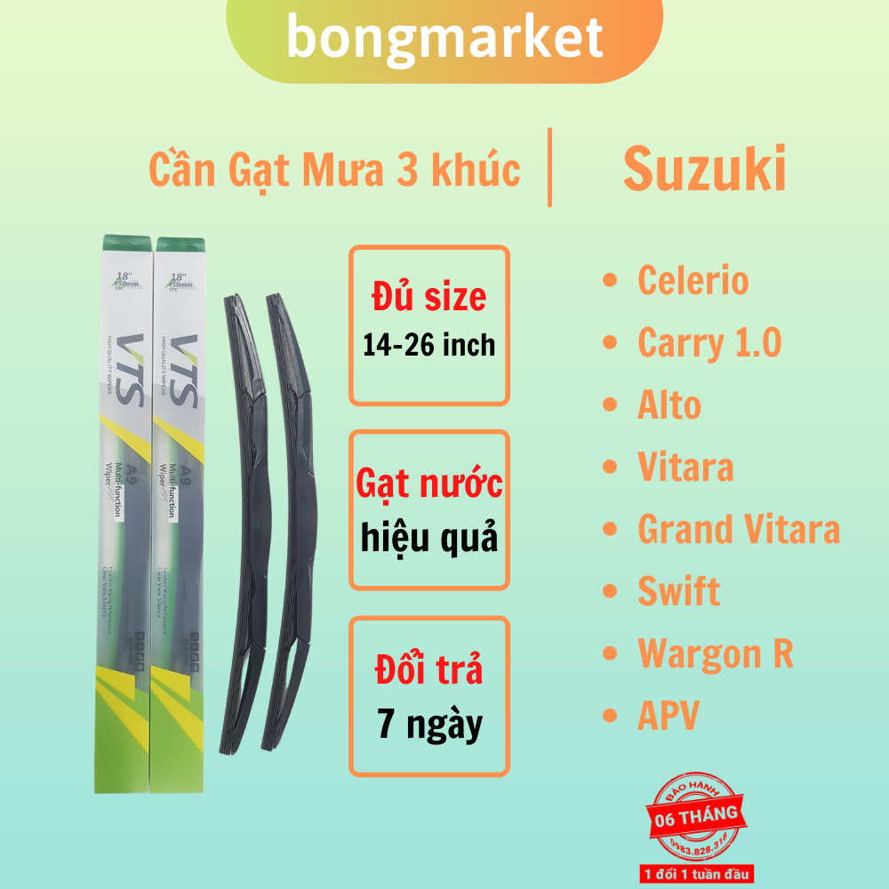 Bộ 2 thanh gạt nước mưa ô tô đa năng thanh cứng cao cấp dành cho xe grand vitara đời 2015 - trở lên và các dòng xe suzuki: celerio-vitara-swift-ertiga-grand vitara-alto-carry1.0-wagon r