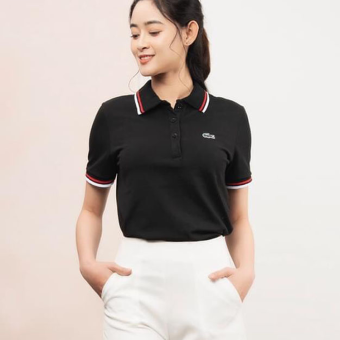 Áo thun nữ Polo cổ bẻ chất cotton thêu hình cá sấu cực đẹp