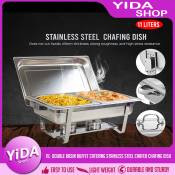 YIDA SHOP 11L Stainless Steel Chafing Dish with Alcohol Holder