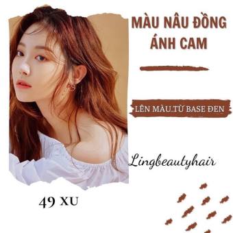 Thuốc Nhuộm Màu Nâu Đồng Ánh Cam Tặng Kèm Oxi và gang tay
