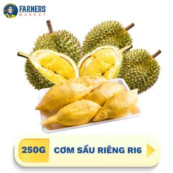 Sầu riêng cơm Ri6 - Khay 250G - Cơm vàng, ráo, dẻo vị béo ngọt thơm đặc trưng