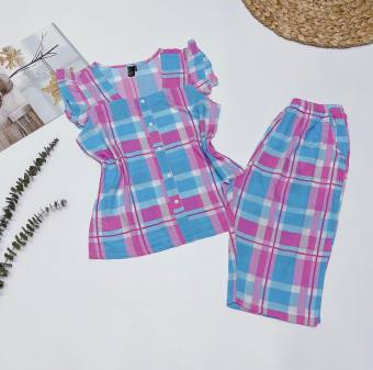 Bộ Ngủ Nữ tole lanh BL78 Homewear,đồ bộ nữ ,đồ lửng mặc nhà vải tole lanh vải mềm mát thấm mồ hôi rất tốt ,caro đơn giản mặc tôn da ,size m,l,xl từ 45-70kg mặc