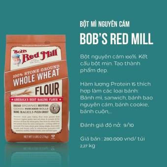 Bột Mì Nguyên Cám Bob’s Red Mill Chính Hãng 2,27kg