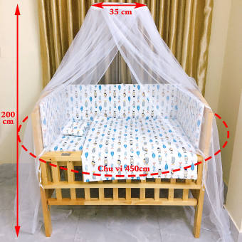 Bộ màn khung treo giường cũi chống muỗi cho bé