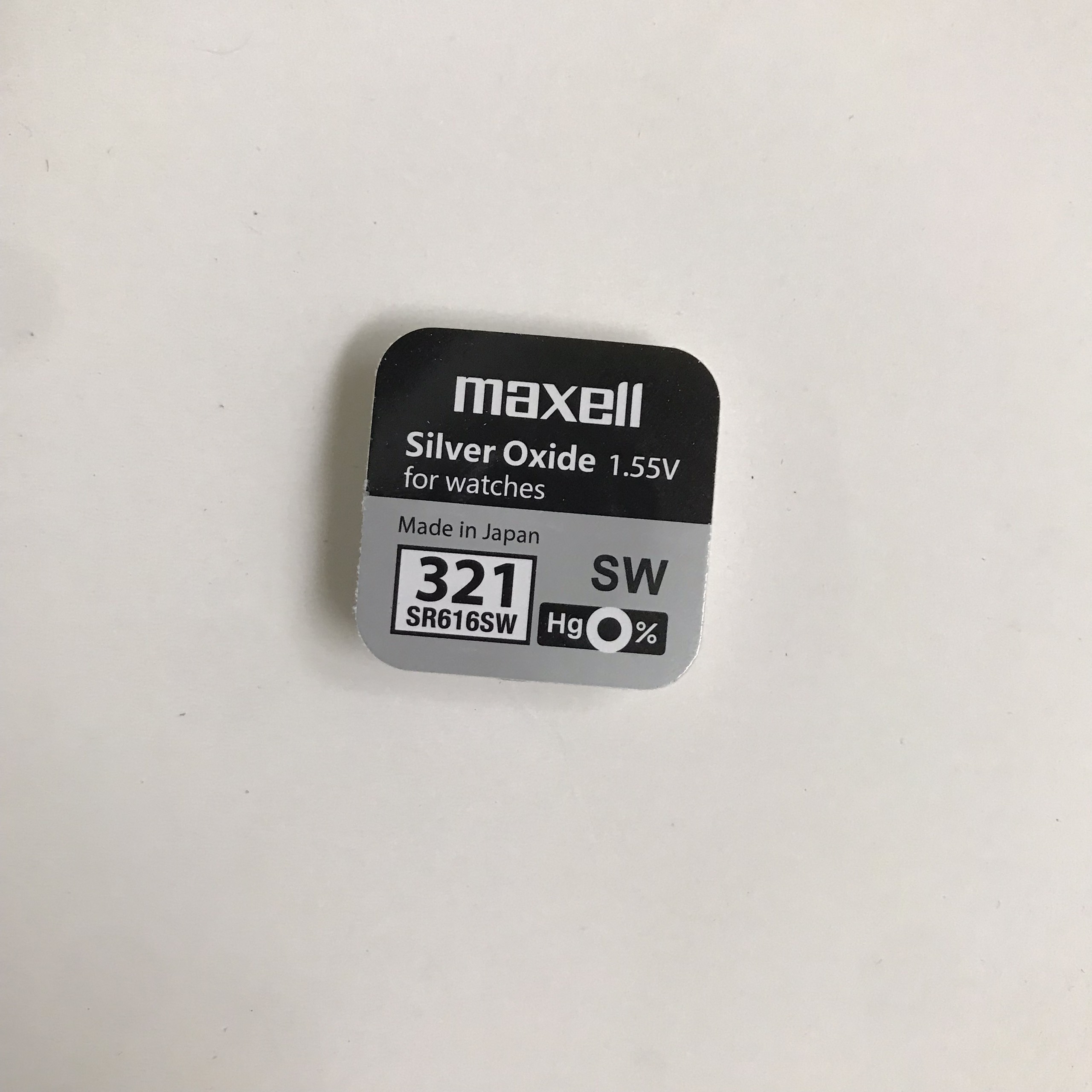 Vỉ 1 viên pin đồng hồ sr616sw sr616 616 321 maxell