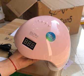 Máy hơ sơn gel sun5 48W màu hồng (BH 3 tháng) làm đẹp dùng chăm sóc móng làm nail