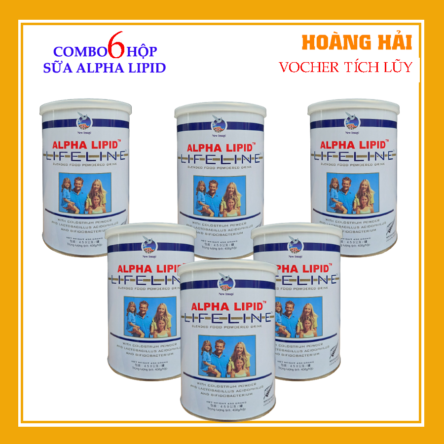 Combo 6 hộp sữa non alpha lipid 450g new zealand vocher tích lũy