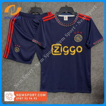 Quần Áo Đá Banh CLB AJAX Màu Xanh Đen Sân Khách 2022- Áo Bóng Đá Ajax Màu Xanh Đen Mới 2022