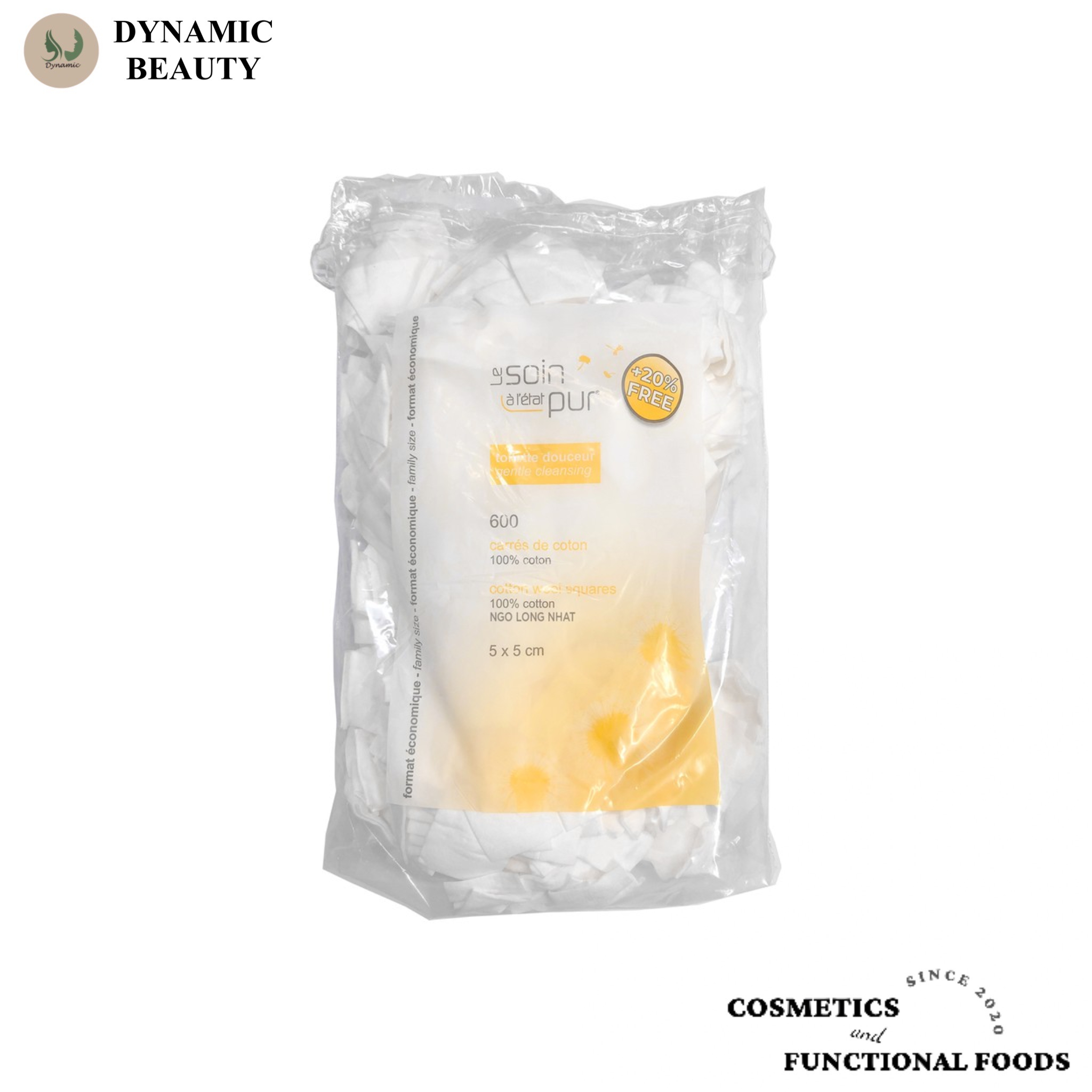 [HCM] Bông tẩy trang Tetra le soin laretat pur 600 miếng Pháp