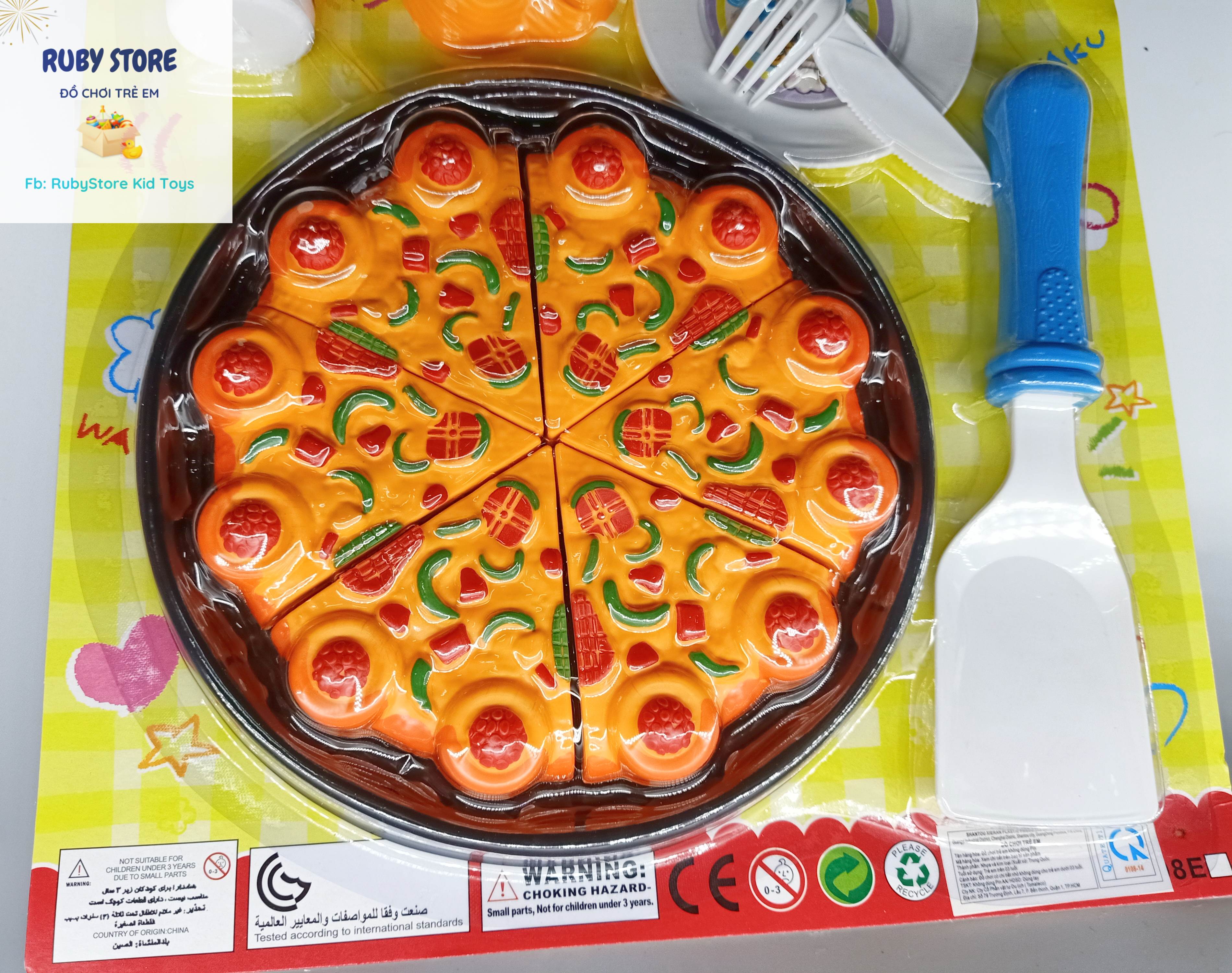 Vỉ đồ chơi bánh pizza, bánh ngọt