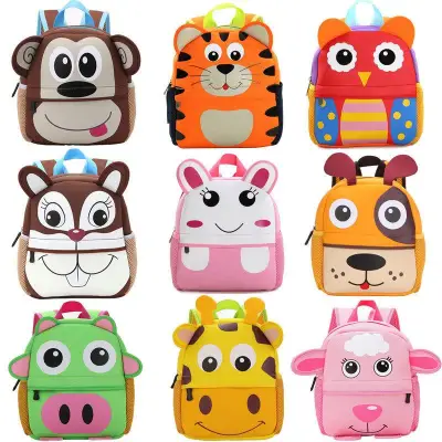 Cute Kid Toddler Backpack Kindergarten Schoolbag 3D Cartoon Animal Bag (5)