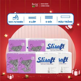 Giấy ăn Slisoft Trắng tự nhiên đa năng thân thiện môi trường không chất tẩy trắng an toàn cho cả gia đình