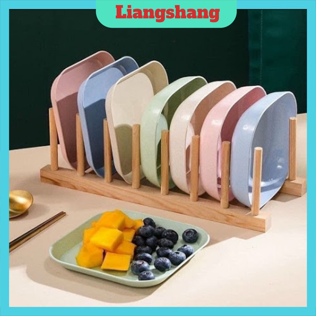 Set 8 chiếc đĩa lúa mạch mẫu mới tone màu pastel ngọt ngào /combo 8c đĩa lúa mạch
