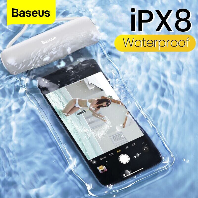 Baseus 7.2 inch điện thoại chống nước trường hợp Túi Túi đựng đồ bơi điện thoại trường hợp bìa Túi đựng điện thoại di động cho Trôi Dạt Lặn Lướt sóng