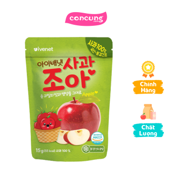 TRÁI CÂY SẤY CHO BÉ ĂN DẶM IVENET HÀN QUỐC (TÁO)