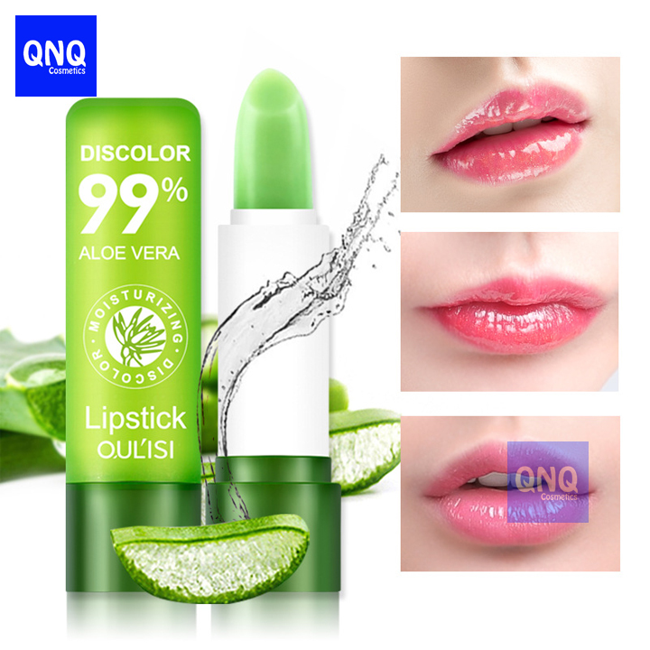Son dưỡng môi hồng tinh chất nha đam Aloe Vera - QNQ Cosmetics