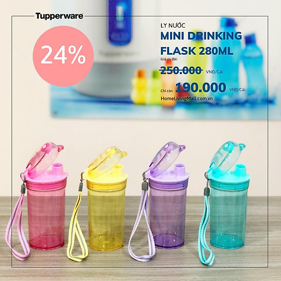 Bình có ngăn lọc trà drinking flask gen ii 280ml tupperware