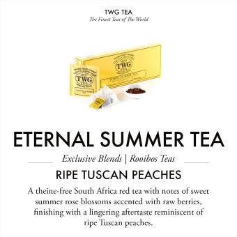 Set 02 Hộp Trà TWG Tea - Trà Đỏ Nam Phi Eternal Summer Tea Và Trà Đen 1837 Black Tea (2.5g x 15 túi lọc/ Hộp)
