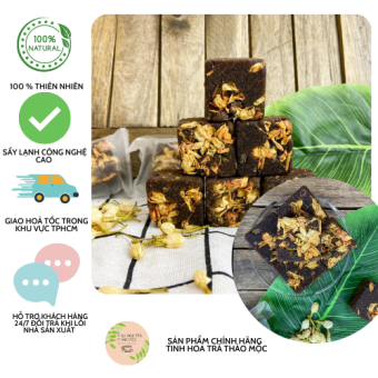 đường nâu hoa nhài 10 viên Tinh hoa trà thảo mộc