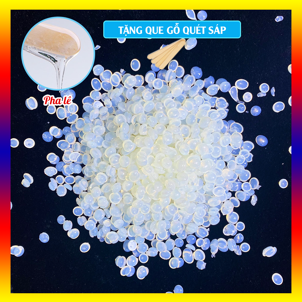 [Dành cho da nhạy cảm] Sáp Wax Lông Pha Lê- Sáp Wax Lông TẬN GỐC - 200G - TẶNG 4 QUE GỖ wax lông chuyên dụng - Tẩy lông hiệu quả - Wax lông an toàn tại nhà - Wax lông an lành - Wax tẩy lông nách, lông tay, lông chân, wax bikini, ria mép